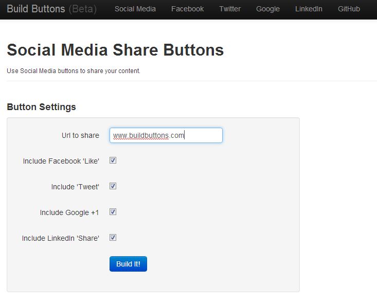 Social Media Button Settings