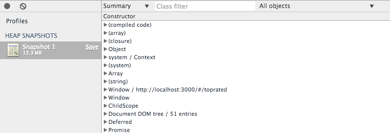 A Heap Snapshot