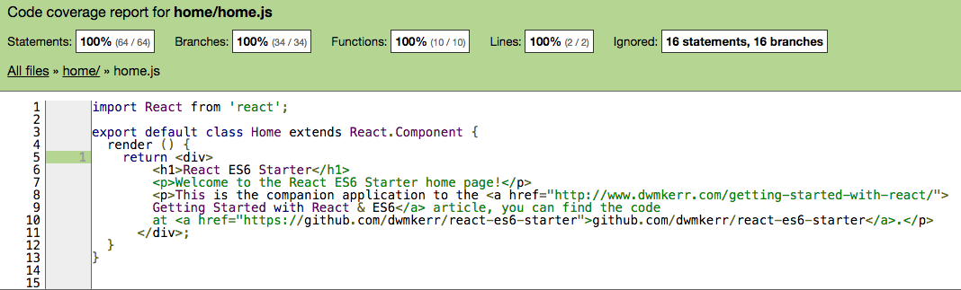Code Coverage Report